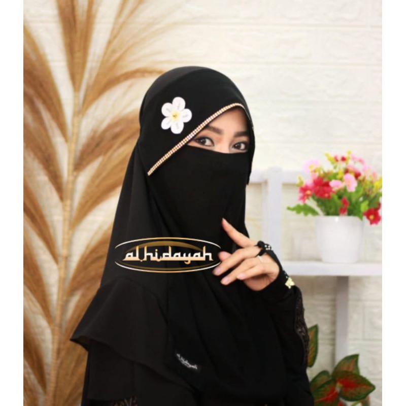NIQAB MILAYA MANIK/Niqab Poni Bunga/New Cadar Niqab Yaman