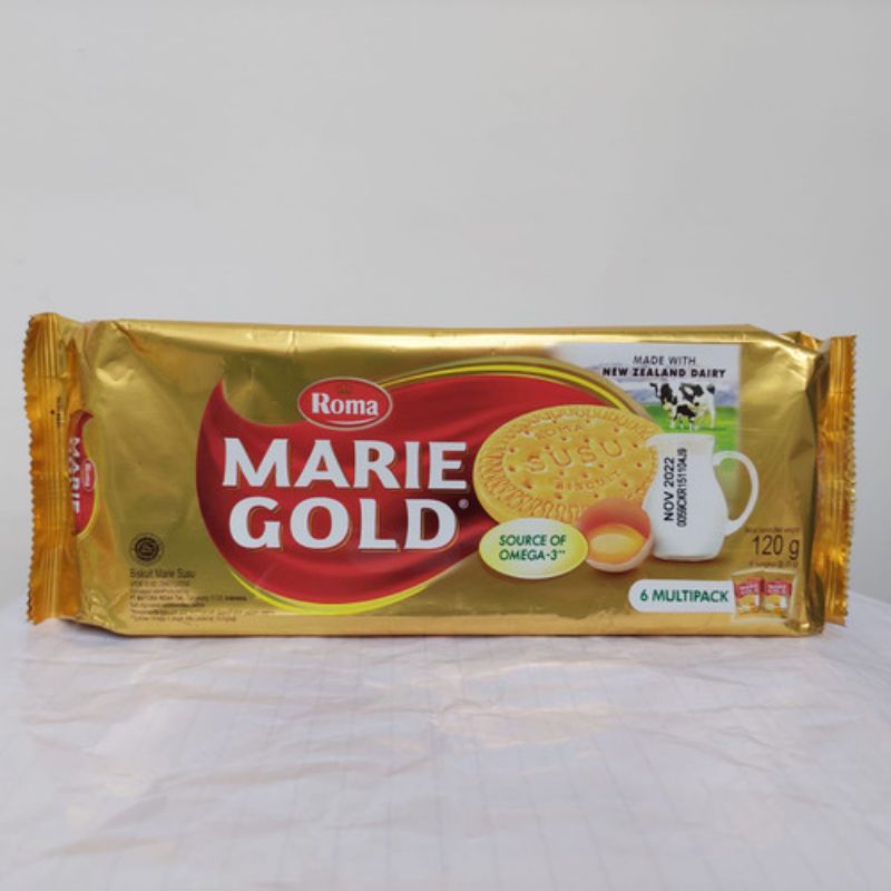 Roma marie gold 120g - biskuit marie susu