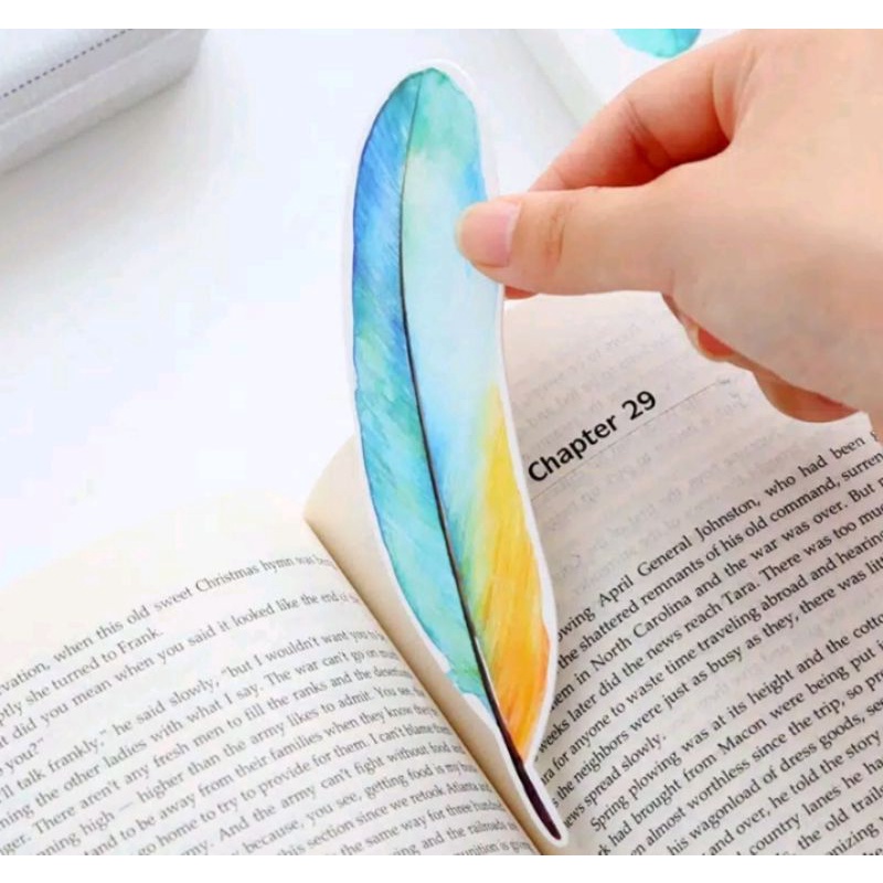 bookmark pembatas buku lucu edisi feathers