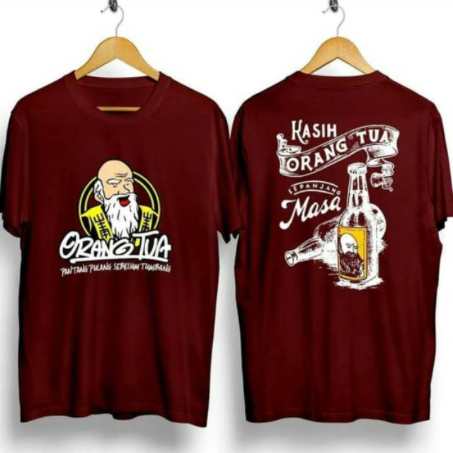 Kaos Baju Distro Keren Motif OT Maroon