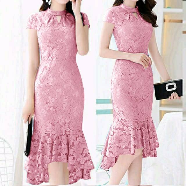 3 UKURAN L XL XXL Dress Mermaid Shopia Lace KR ADA VIDEO REAL PICT no