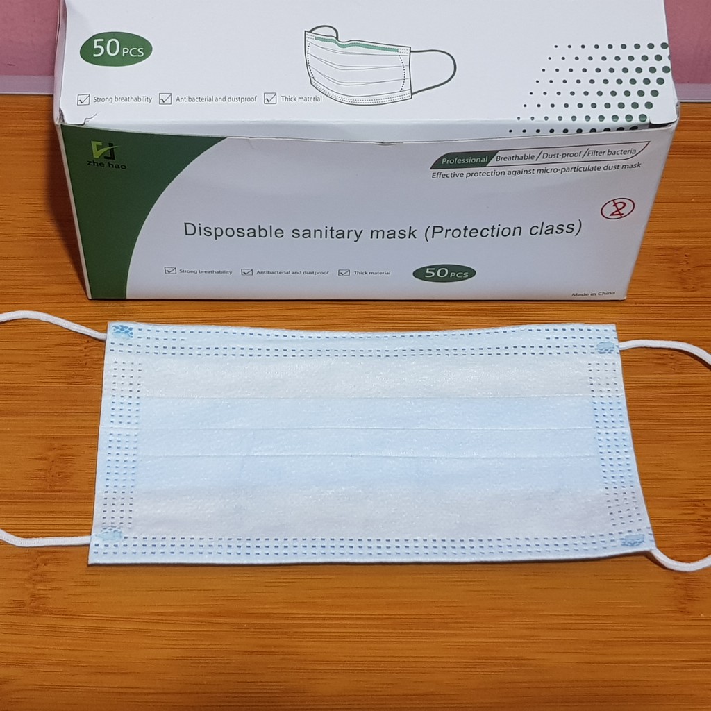 Masker 3 ply Surgical Face Mask - Disposable Earloop Bedah Isi 50 pcs