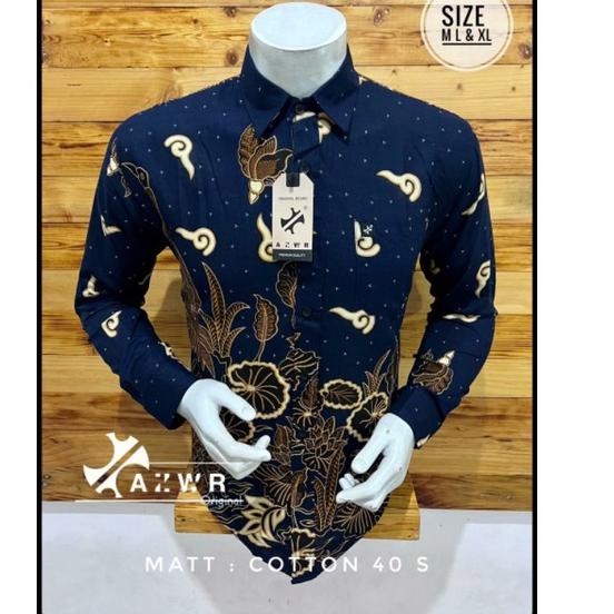 Terbaru.. [BISA COD] KEMEJA BATIK PRIA AZWR ORIGINAL PREMIUM QUALITY MALL QUALITY MODERN MOTIF M231x
