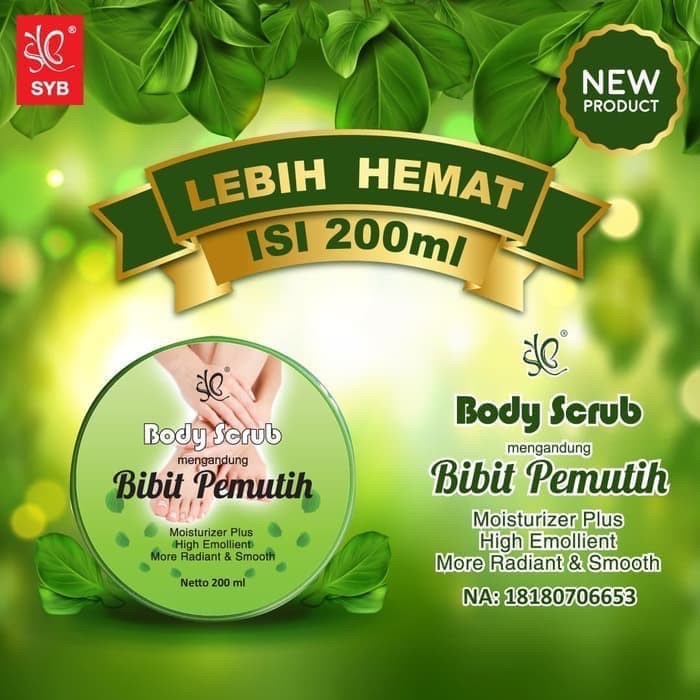 SYB Body Scrub Bibit Pemutih 200 ml