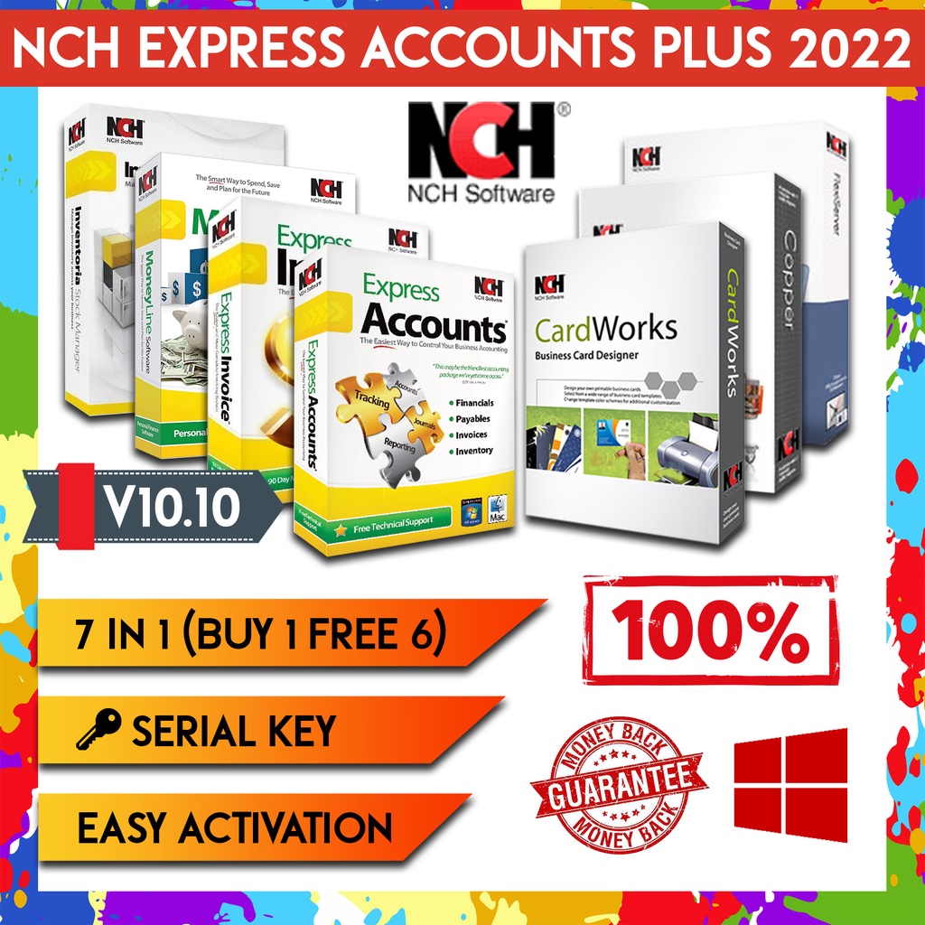 

NCH Exprss Accnts Pls v10.10 Lcns Ky 7n1 Ltst 2022 Lftm Fr Wndws (64-Bt)