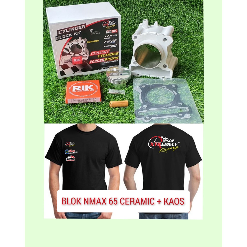 BLOK BORE UP YAMAHA NMAX, AEROX 155, LEXI, R15VVA, WR155, SIZE 63 MM (185 CC) 65 MM ( 200 CC ) XTR R