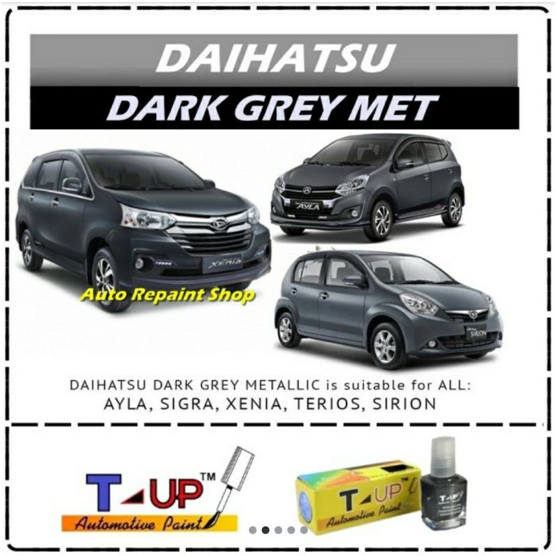 T-Up cat oles daihatsu dark grey metallic contoh cat abu abu tua daihatsu cat dark grey daihatsu