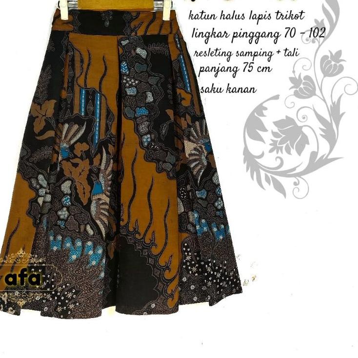 Terlaris.. ROK BATIK MODERN LAPIS TRIKOT / ROK BATIK 7/8 / BAWAHAN BATIK