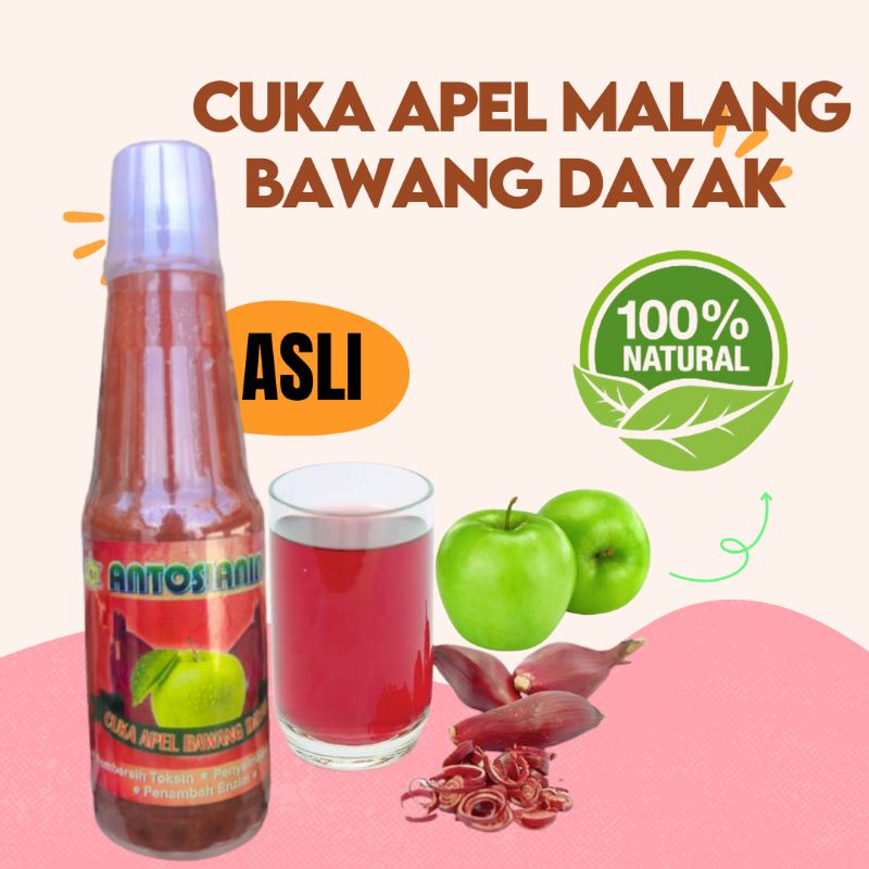 

CUKA APEL MALANG PLUS BAWANG DAYAK NON KIMIA 350ML