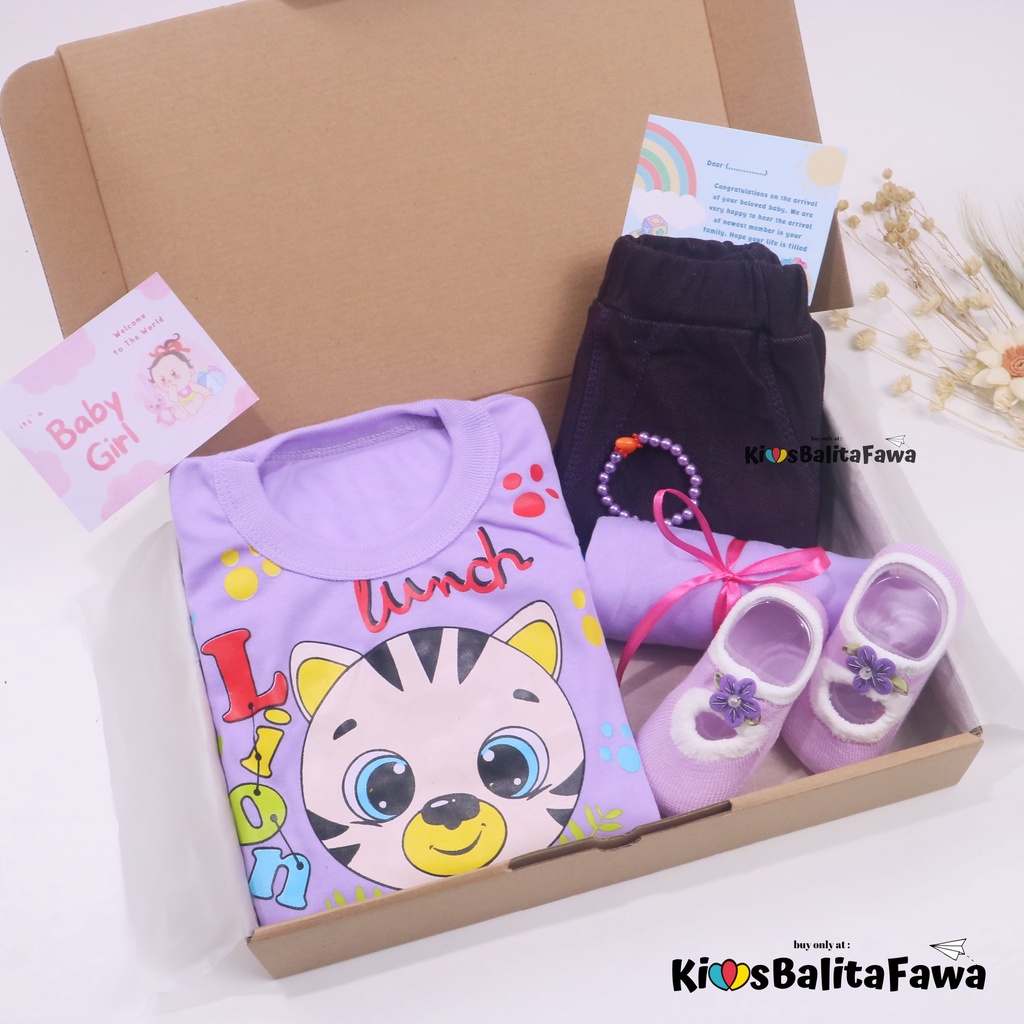 [LILAC SERIES] Hampers Baby 0-12 Bulan / Kado Lahiran Bayi Perempuan New Born Gift Hadiah Month Import