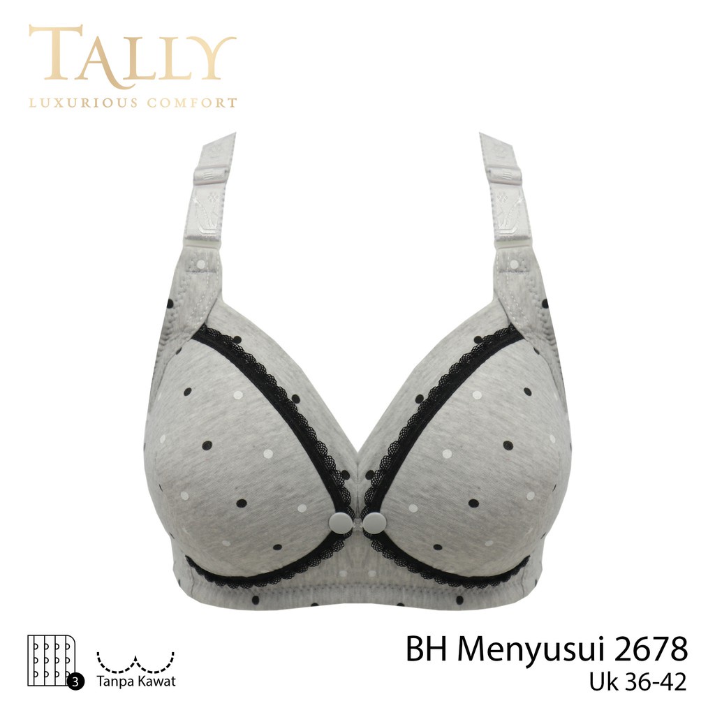 TALLY 2678 Nursing Bra Polkadot BH Ibu Menyusui Tanpa Kawat