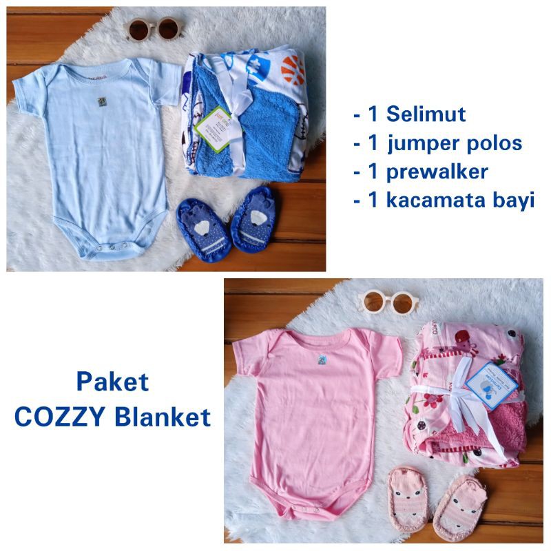 PAKET HAMPERS KADO BAYI set selimut baju bayi sepatu bayi bandana