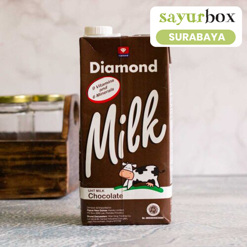 Diamond Susu UHT Rasa Cokelat 1 liter (Sayurbox) - SURABAYA