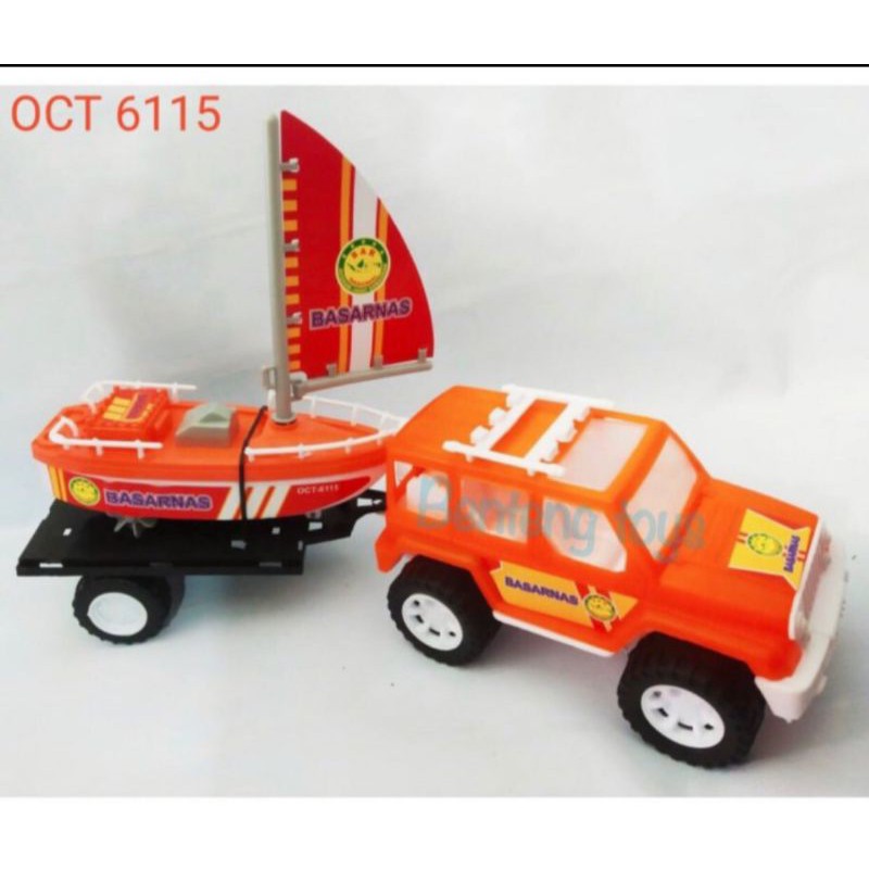 Mainan Mobil Basarnas ( mobil dan kapal)