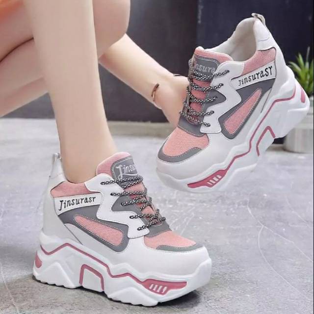 Sepatu Wanita Sneakers Tali Gaya Korea Jinsurast Spatu Snekers Korean Style Shoes Shoe Seoatu Perempuan FSH146 Cladiva