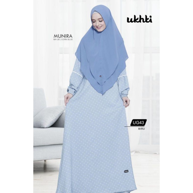 Gamis Polkadot Ukhti UG43 Limited Edition Katun Busui Muslimah Wear Dress Motif