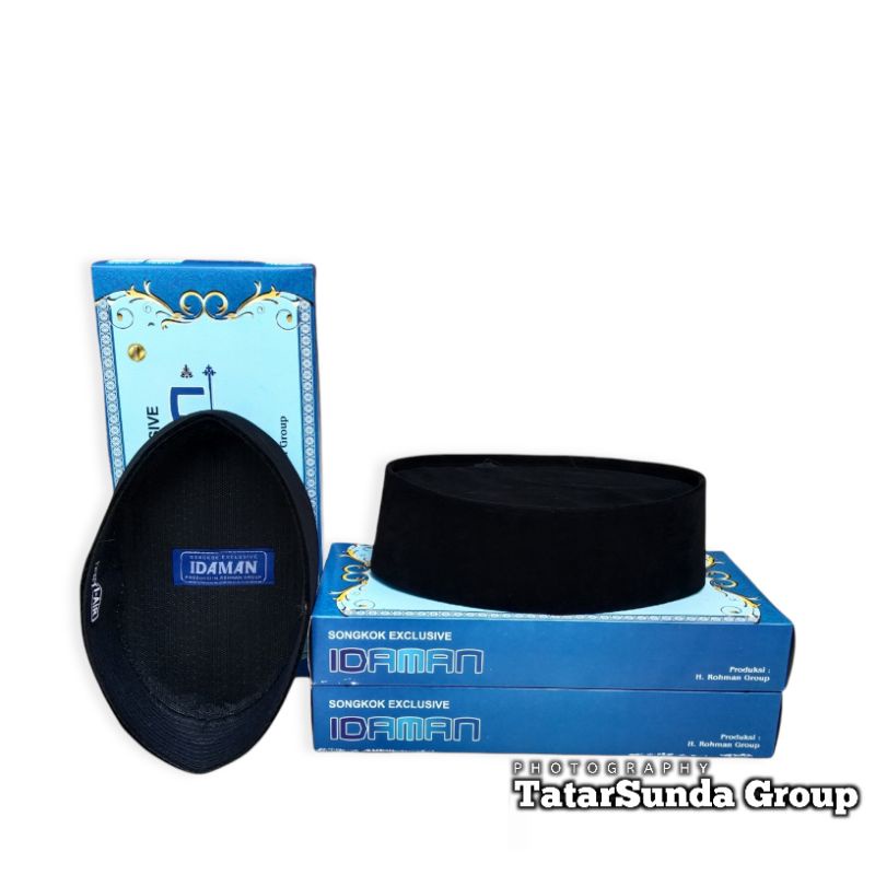 Promo Peci Hitam Songkok Kopiah Nasional Hitam Polos Non AC Ukuran Anak Dan Dewasa Merek Idaman Peci Tinggi 6 Cm 7 Cm 8 Cm 9 Cm