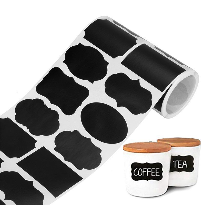 

BIG SALE! Stiker Label Hitam Multifungsi PVC Waterproof 8pc