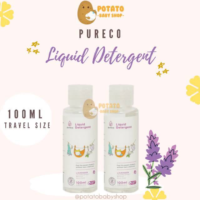 Pureco Liquid Detergent Travel Size 100ml - deterjen bayi