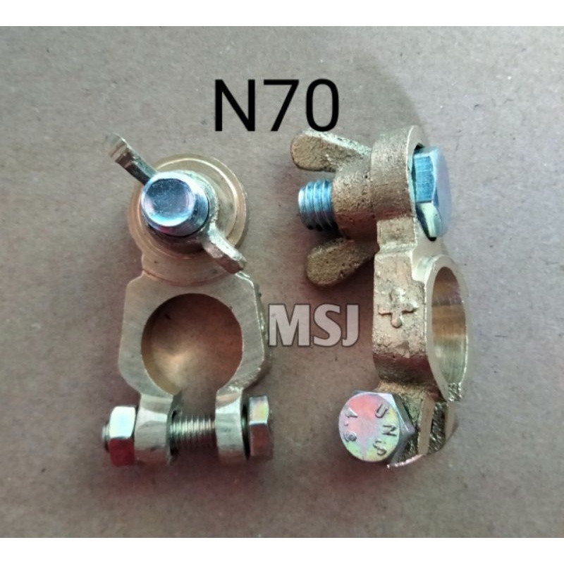 Jual KEPALA AKI MOBIL / KLEM AKI N70 KUNINGAN / TERMINAL AKI | Shopee