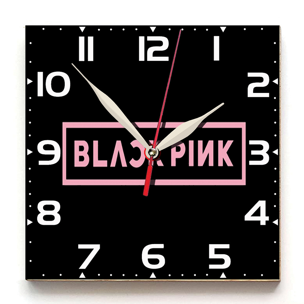 JAM DINDING UNIK KARAKTER KPOP. BLACKPINK . KAYU 30x30