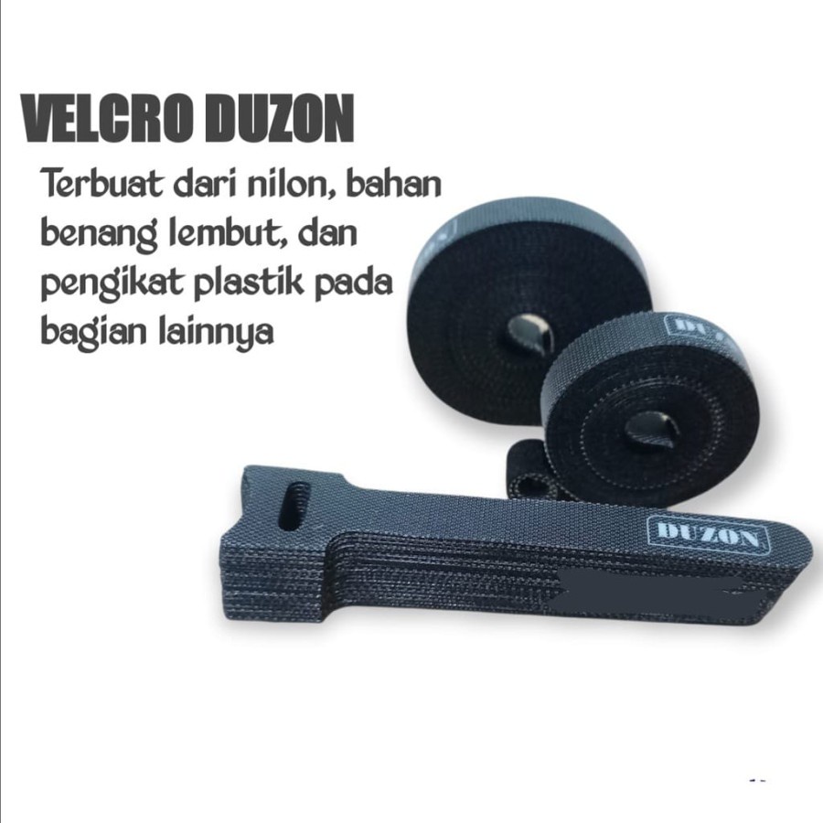 DUZON Velcro Pengikat Kabel Perekat Serbaguna Kabel Strap 12cm 20cm