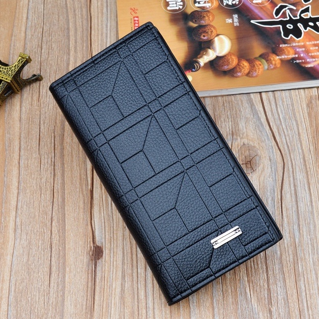 DOMPET LIPAT PRIA PANJANG PREMIUM KULIT HITAM DAIQISI EVULO WA403B5 ORIGINAL SLOT KARTU UANG TIPIS BRANDED COWOK IMPORT KEREN MURAH BATAM