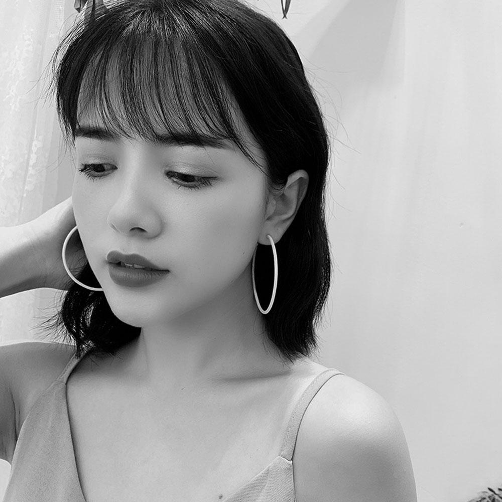 NICKOLAS1 Anting Hoop Pesta Biru Kuning Hijau Diameter 6CM Lingkaran Besar Perhiasan Warna Permen Pernikahan