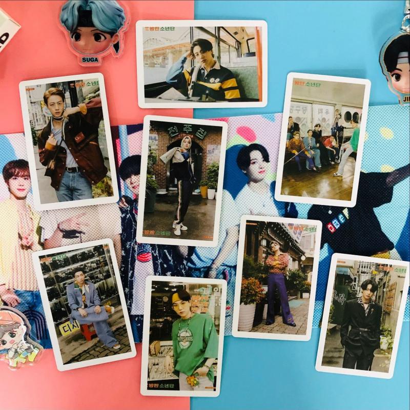 54pcs / box Kartu Lomo Foto HD BTS BE Album Untuk Koleksi