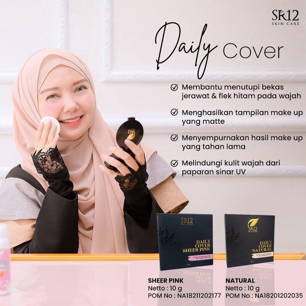 Bedak SR12 - Bedak Padat SR12 - Daily Cover Compact Powder