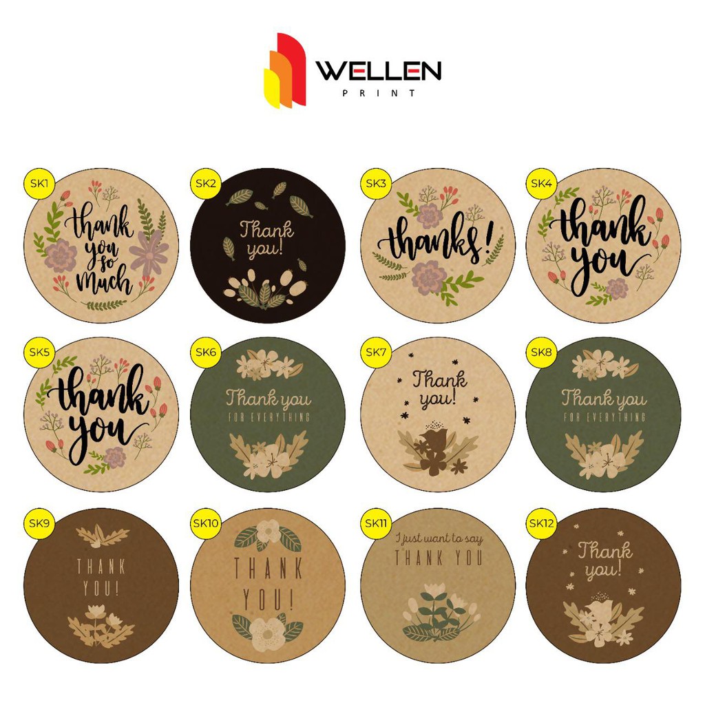 

WELLEN PRINT - Cetak Sticker Craft / Stiker Label Kraft / Lebel Kertas Coklat Custom / Paper / Makanan