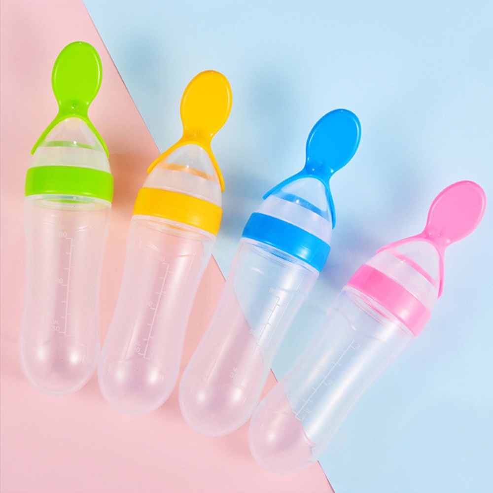 Halobaby 90 Ml Botol Sendok Makan Bayi / Baby Feeder Bpa Free