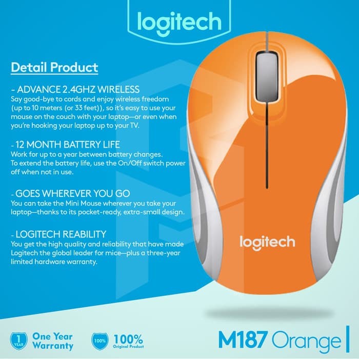 Logitech M187 Wireless Mouse Original