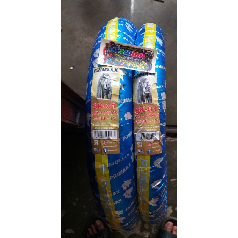 ban motor ring 17 Ban primax SK 01 Set Paket 90/80-17+80/80-17 SK01 (2 biji) Depan+Belakang