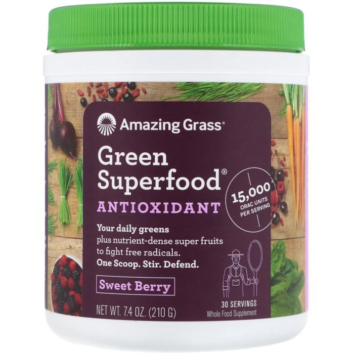 

Amazing Grass Green Superfood Antioxidant Sweet Berry Flavor 210g
