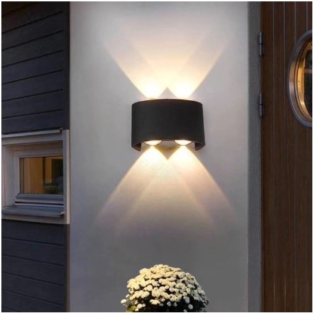 LAMPU DINDING INDOOR OUTDOOR 4 LAMPU / 6 LAMPU MINIMALIS SUDAH TERMASUK LAMPU COCOK UNTUK DI TEMBOK PILAR DINDING