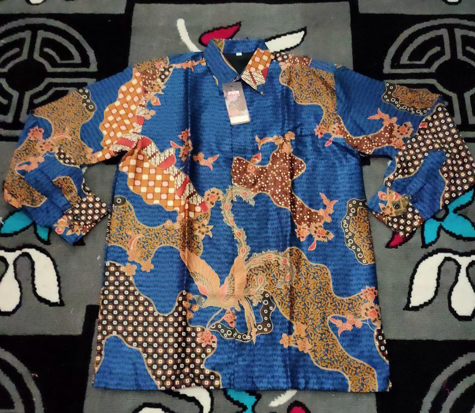 Kemeja Batik Pria Semi Sutra Silky Premium Puring Istimewa