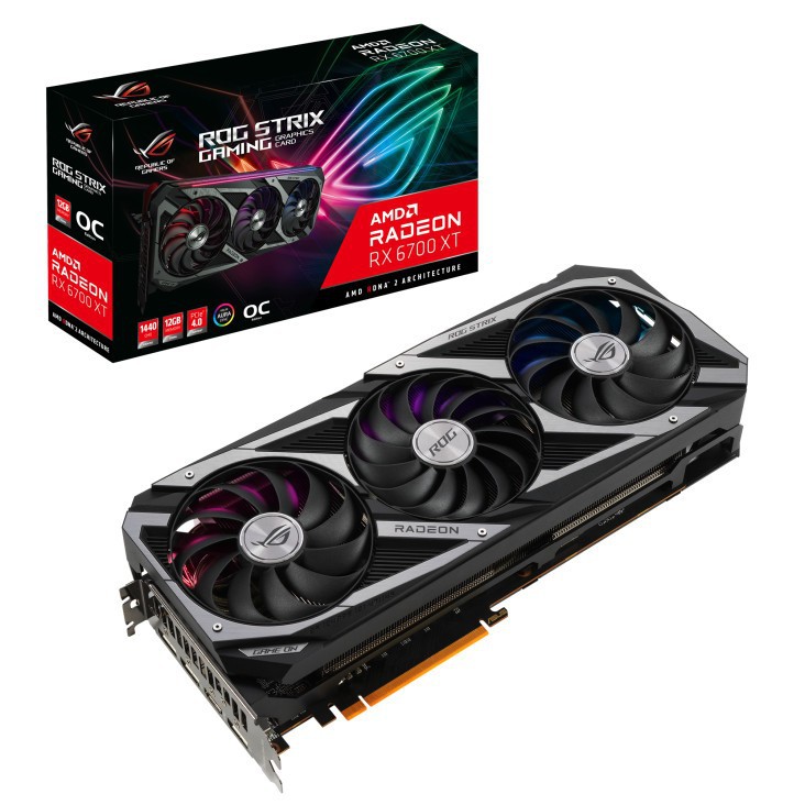 Vga ASUS ROG Strix RX 6700 XT 12GB - Asus Radeon RX 6700 XT 12GB Strix - RX6700 XT 12GB