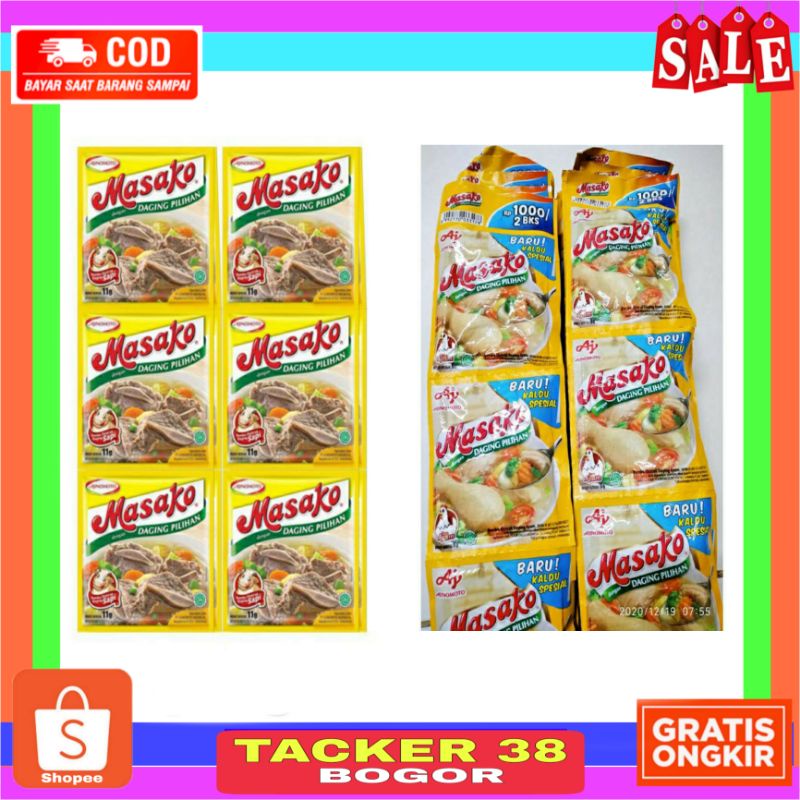 

MASAKO KALDU SPESIAL 9 GRAM RASA SAPI DAN AYAM HARGA PER 1 SACHET