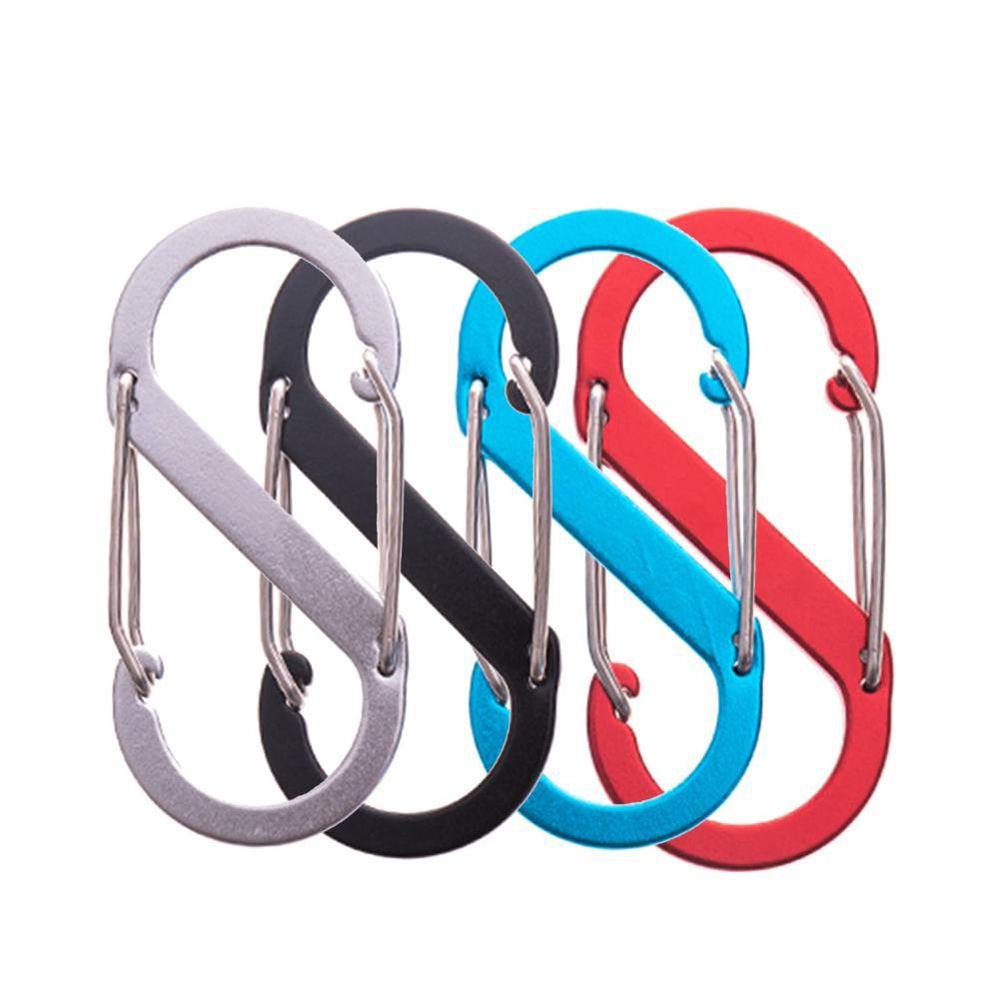 Nickolas1 S-shaped Carabiner Olahraga Luar Hiking Outdoor Tools Safety Buckle Aluminium Alloy Botol Gantungan Kunci Pengunci Ring