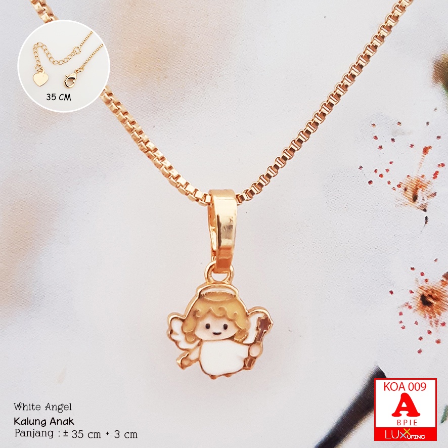 KOA 009 Kalung Set Liontin Anak Murah Zirkon Lapis Emas  35 cm Kalung Xuping Set Anak Angel Malaikat Luxx Xuping