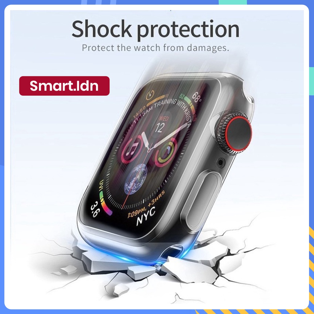 Full Cover Scratch Resistant Transparent Soft Case for Apple Watch 7 41 mm 45 mm iWatch S1-S6