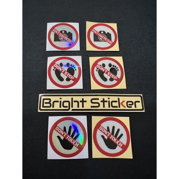 STICKER DILARANG PEGANG INJAK FOTO PRINCUT