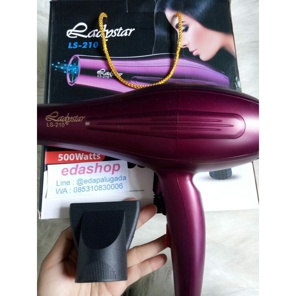 Hairdryer ladystar LS-210 , LS-27 , Hairdryer salon , angin super kencang  catokan curly