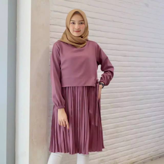 Ines tunik plisket Fit To L