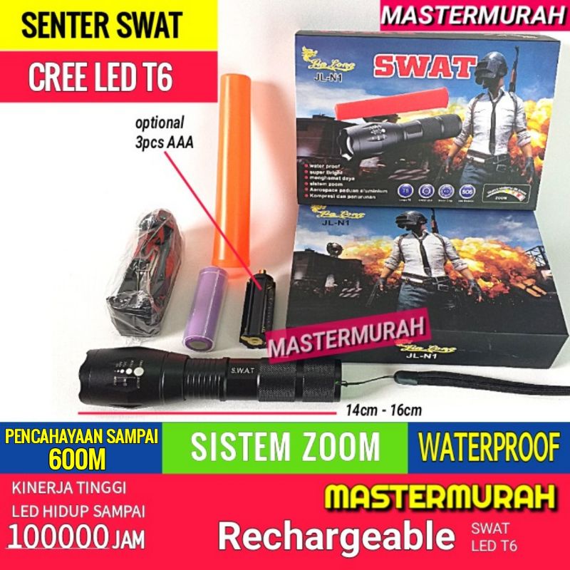 Senter Swat T6 CREE LED Waterproof Anti air JL N1