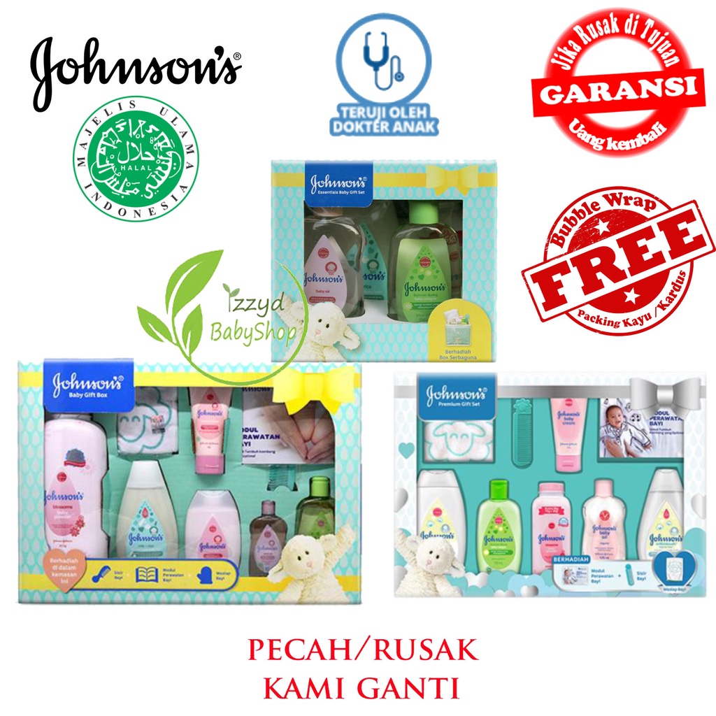 Johnson starter kit hadiah hampers melahirkan gift anak bayi paket hadiah perlengkapan bayi baby gift set johnsons jhonson baby gift box essensial premium Gift