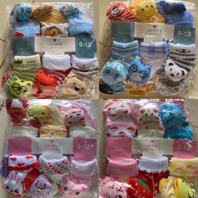 Kaos kaki boneka bayi 0-6 bulan