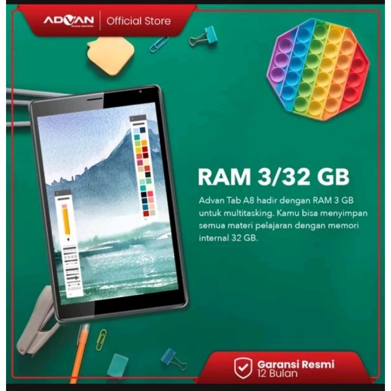 Advan Tab A8 3GB / 32GB tablet 8inch Android
