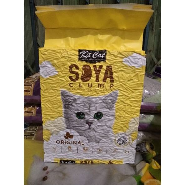 Pasir Kucing Kit Cat Soya Tofu 7liter Pasir Soya Aroma Original